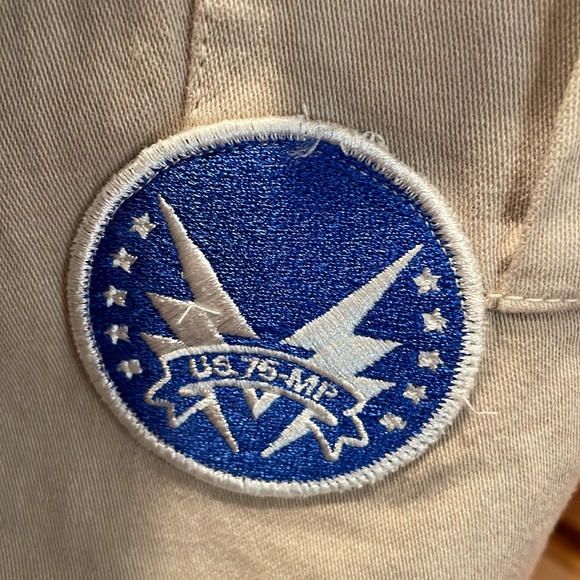 Zara Denim Relaxed Fit Distressed Light Khaki Military Jacket Size S - Picture 5 of 11